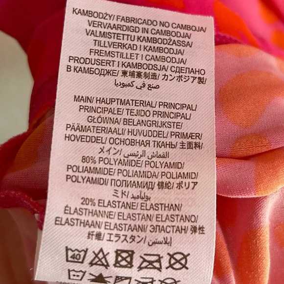 Boden Long-sleeved Rash Guard Fuchsia Pink Leopard Sz 9-10 - Picture 5 of 6